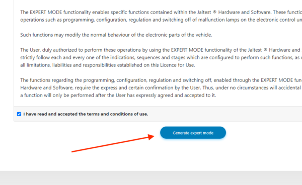 How to Generate a Jaltest Expert Mode Code