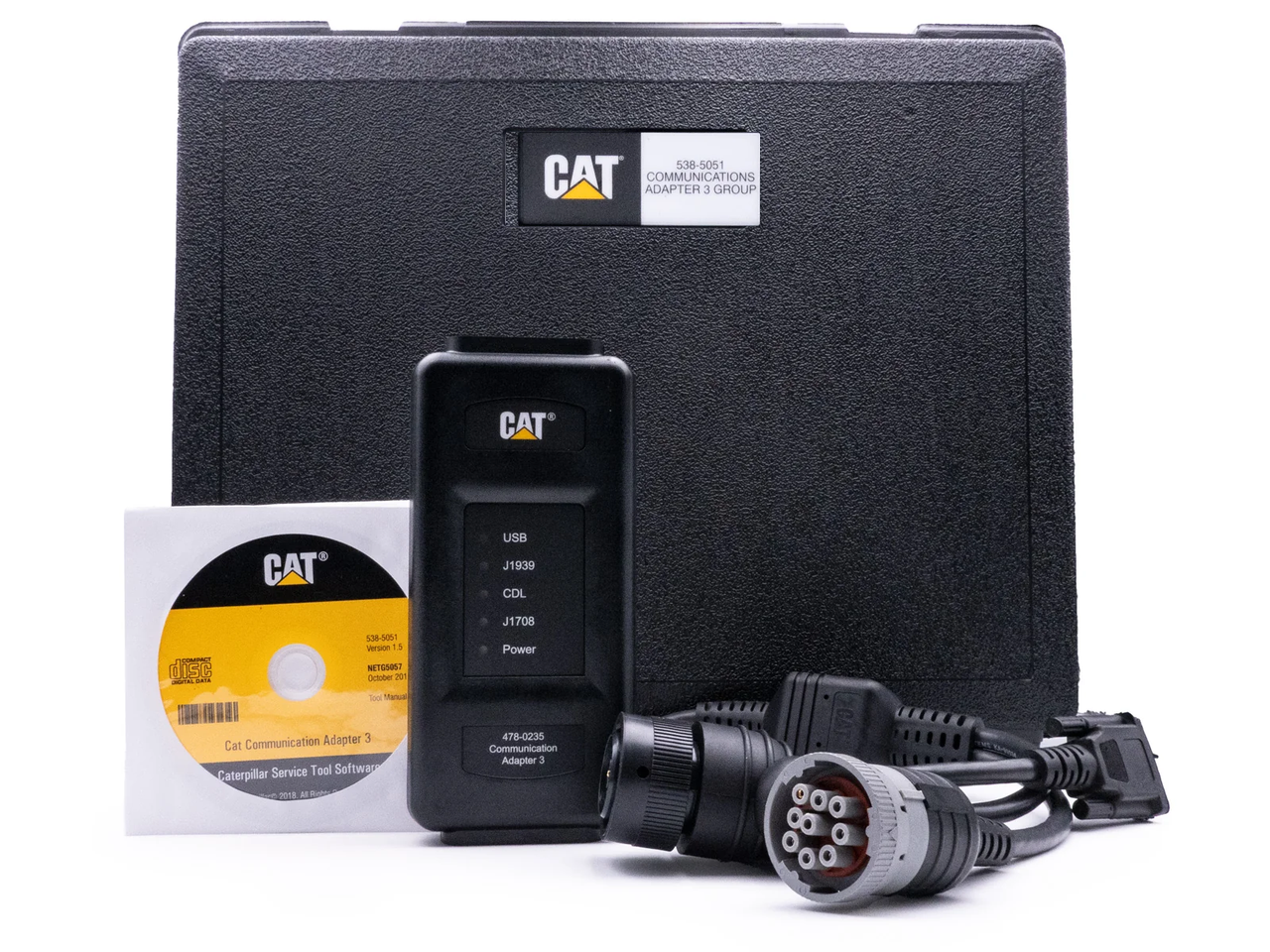 CAT Communication Adapter 3 with carrying case, cables and software disc