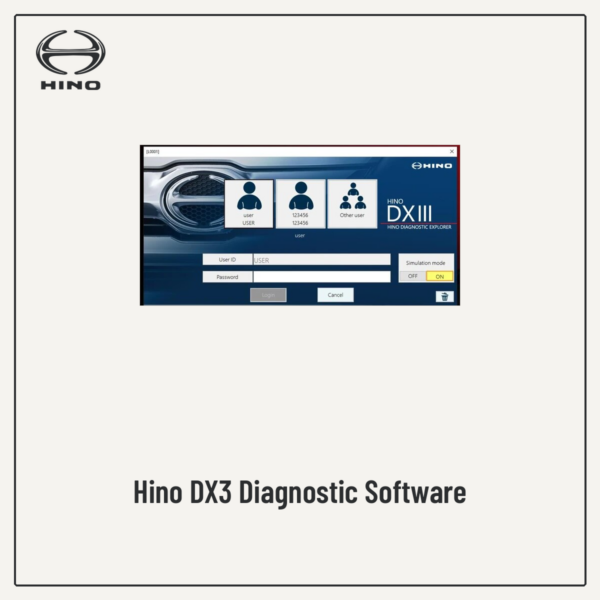 Hino DX3 Diagnostic Software